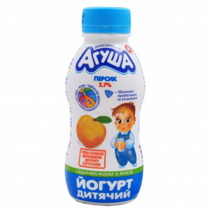 4823061311757 — Йогурт питний *Агуша* Персик 2.7% 200г.пляшка