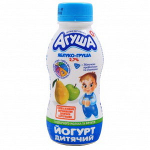 4823061311795 — Йогурт питний *Агуша* Яблуко-Груша 2.7% 200г.пляшка