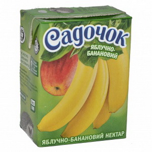4823063106597 — Сок "Садочек"  яблочно-банановый  0.2 мл