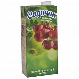 4823063107075 — Сок "Садочек"  яблочно-вишневый  1 литр