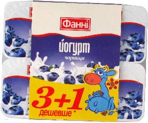 4823065700366 — Йогурт "фанни" 1.5% черника