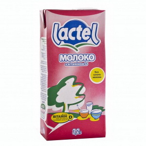 4823065702360 — Молоко Lactel 3, 2% з вітам D 1л