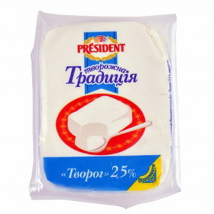4823065706603 — Творог "Президент" Творожная традиция 2.5% в/у 240г