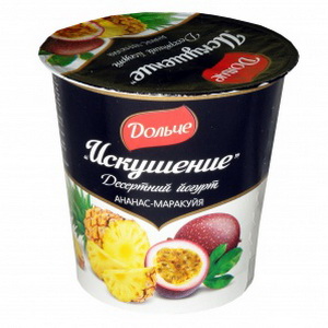 4823065708942 — Дольче йогурт дес. ананас-марак. "искушение" 2.5% 150гр