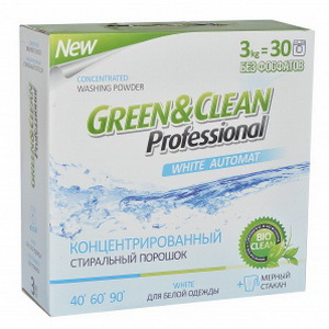 4823069700485 — Стиральный порошок "Green&Clean" White Автомат (без фосфатов) 3кг