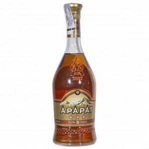 4850001001911 —  Коньяк армянский торговой марки "Арарат": "Арарат 3 звездочки" 40% (Армения)