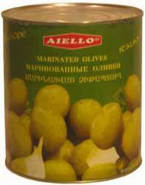 4850002730438 — Маринованные оливки HALKIDIKI Italian recipe, ж/б, 2900г.