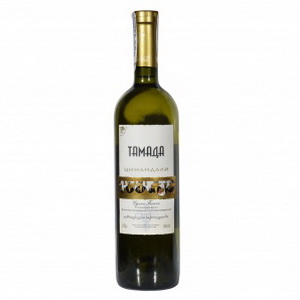 4860004070098 — Вино Tamada Цинандали белое сухое 0.75 л 13%
