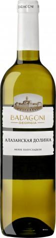 4860006040549 — Вино Бадагони Алазанская Долина белое полусладкое 0.75 л 12% 