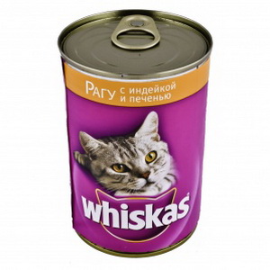 5000159373661 — Полнорационный корм для кошек Whiskas, рагу из индейки и печени, 400г.