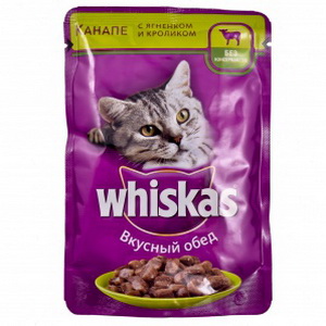 5000159378741 — Полнорационный корм для кошек Whiskas, домашний рецепт - канапе с ягненком и кроликом, 100г.