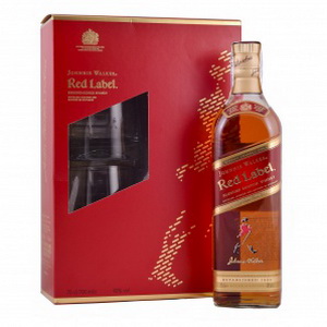 5000267105338 — Виски "Johnnie Walker" Red label +2 бокала 0.75л