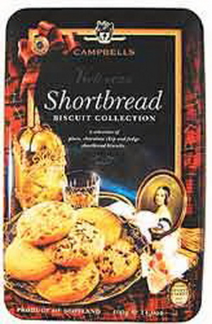 5010909002604 — Печенье песочное Shortbread Викторианская коллекция ассорти "Сampbells" (в жестяной коробке), 400г