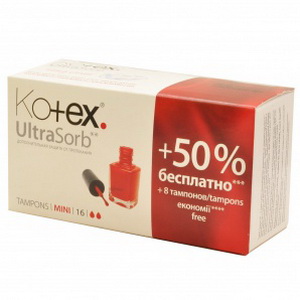 5029053534558 — Kotex Тампони_ультра міні 16+8 шт