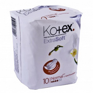 5029053541525 - Ультратонкие прокладки с крылышками, "Kotex" ExtraSoft, 10 шт