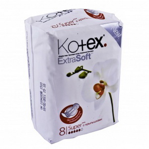 5029053541549 - Женские гигиенические прокладки с крылышками "Kotex" ExtraSoft, Super, экстра мягкая поверхность, 8шт