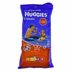 5029053541754 - Детские одноразовые подгузники "Huggies" Classic, 5 (11-25кг), 3 шт.