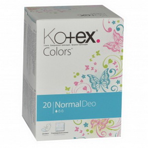 5029053542010 - Гигиенические прокладки "Kotex" Colors NormalDeo (ежедневные) 20шт