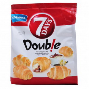 5201360553150 — Круассаны "7-days" Double Мини Какао+ваниль 65г