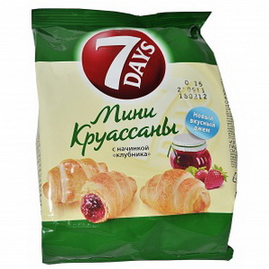 5201360563425 — Круассаны "7-days" Мини Клубника 65г