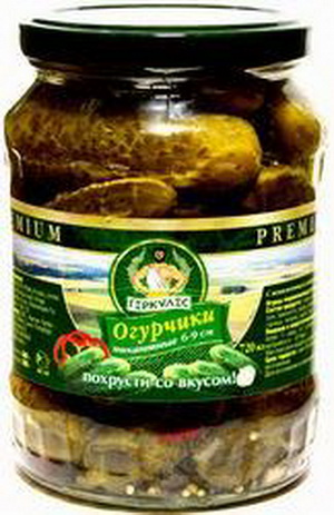 5410524124321 — Огурчики "Пикантные" "Геркулес" 6-9 см, 680 г