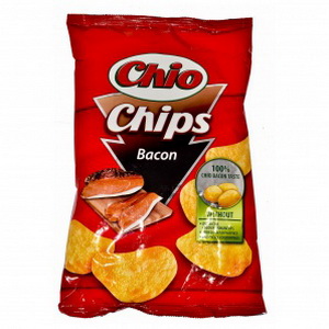5900073000769 — Картофельные чипсы со вкусом бекона "CHIO CHIPS", 90 г. 