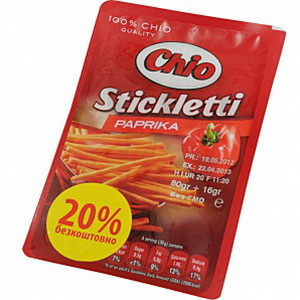 5941445662710 — Печенье "Chio" Соломка Stickletti с паприкой 80г