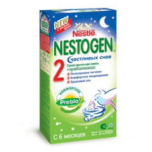 7613032481605 - Сухая молочная смесь с пребиотиками "Nestle.Nestogen 2. Счастливых снов" 350 г