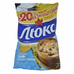 7622210015006 — Чипсы "Люкс" Грибы+Сметана 180г