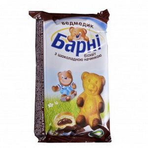 7622300274801 — Бісквіт Барні з шоколадною начинкою 30г