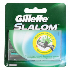 7702018867912 - Кассеты для бритвенной системы Gillett slalom plus, 5 шт.