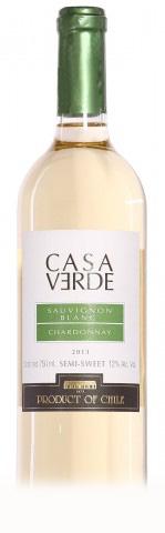 7808765712526 — Вино Casa Verde Sauvignon Blanc/Chardonnay белое полусладкое 0.75 л 12% 