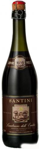 8001592002047 — Вино игристое Casa Vinicola Abbazia Di S.Gaudenzio Santini Lambrusco Rosso красное полусладкое 0.75 