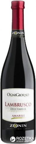 8002235421553 — Вино игристое Zonin Lambrusco Dell Emilia красное сладкое 0.75 л 8.5% 