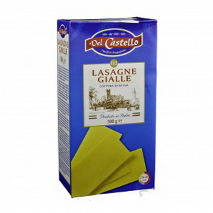 8004350000255 — Макаронные изделия "Del Castello" Lasagne gialle (короб) 500г