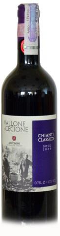 8010290200105 — Вино Vallone Di Cecione Chianti Classico 2009 красное сухое 0.75 л 13.5%