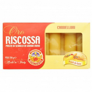 8011780048634 — Макароны Oro RISCOSSA каннеллони, 250г.