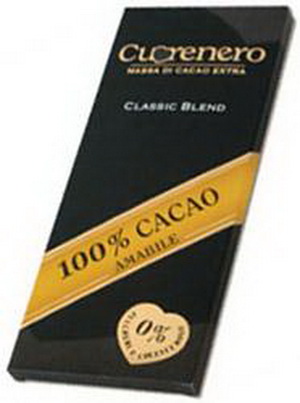 8019552004116 — Горький классический шоколад Classic Blend 100% cacao "Cuorenero", 100г