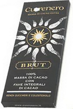 8019552004277 — Горький шоколад с зернами какао Brut 100% cacao "Cuorenero", 70г