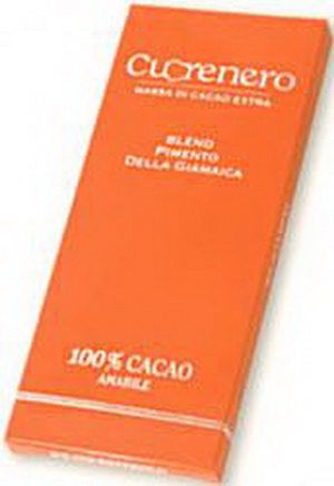 8019552004369 — Горький шоколад c душистым ямайским перцем Blend Pimento Della Giamaica 100% cacao "Cuorenero", 35г