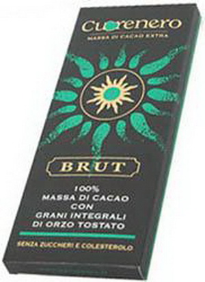 8019552004833 — Горький шоколад с зёрнами ячменя Brut 100% cacao "Cuorenero", 80г