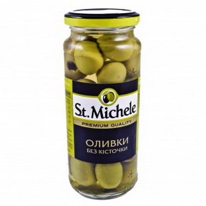 8410193027043 — Оливки "St. Michele" без косточки с/б 358г