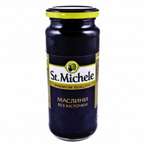 8410193027050 — Маслины "St. Michele" без косточки с/б 358г