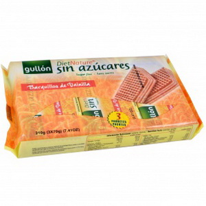 8410376017694 — Вафли ванильные DietNature "Gullon" (без сахара, без фруктозы), 210 г. (3 пакета по 70г)