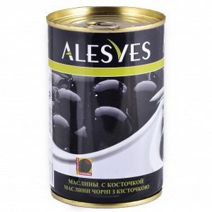 8410416005339 — Маслины alesves с кост. 300 г железная банка