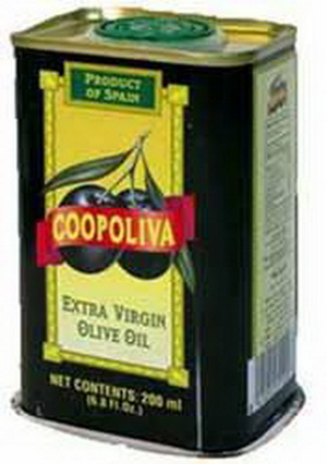 8410522100737 — Масло оливковое 100% "Coopoliva" Экстра Вирджин (жесть), 0,2л.