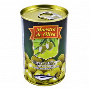 8436024290059 — Оливки MAESTRO DE OLIVA с тунцом, ж.б., 300 г
