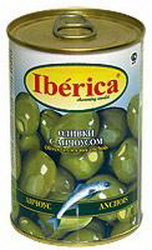 8436024292336 — Оливки"IBERICA" с анчоусом, ж.б., 300 г