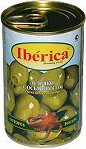 8436024292992 — Оливки IBERICA с осьминогом, ж.б., 300 г