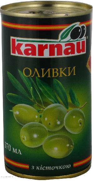 8436025460260 — Оливки с косточкой "Карнау" 370 мл.